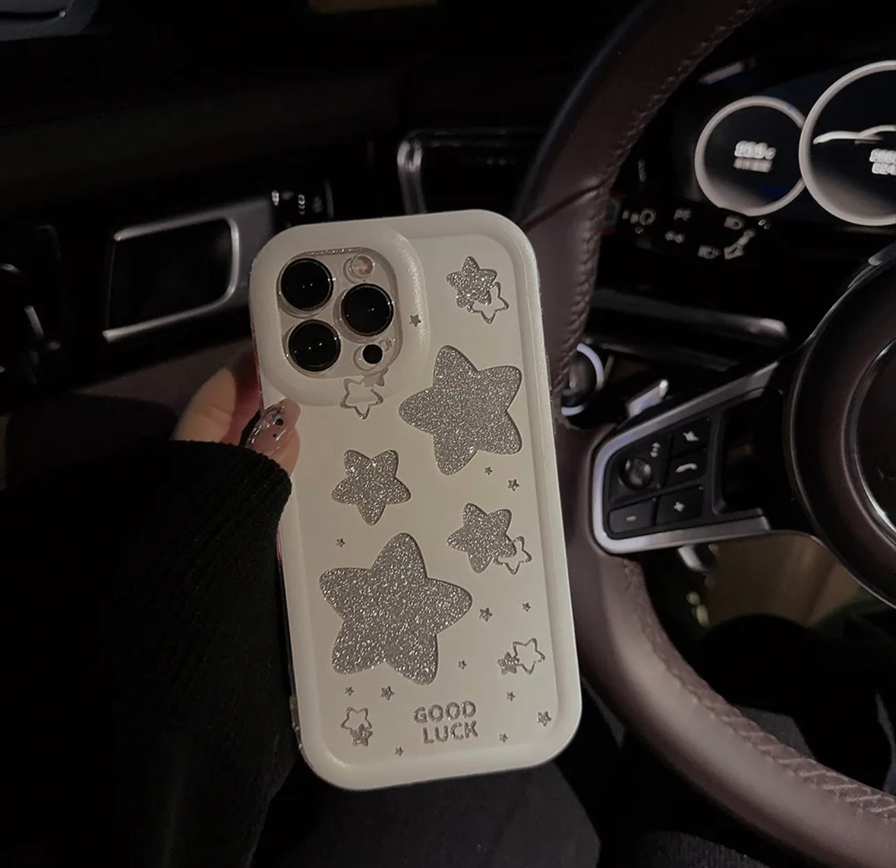 GLITTER STARS PHONE CASE. - grip