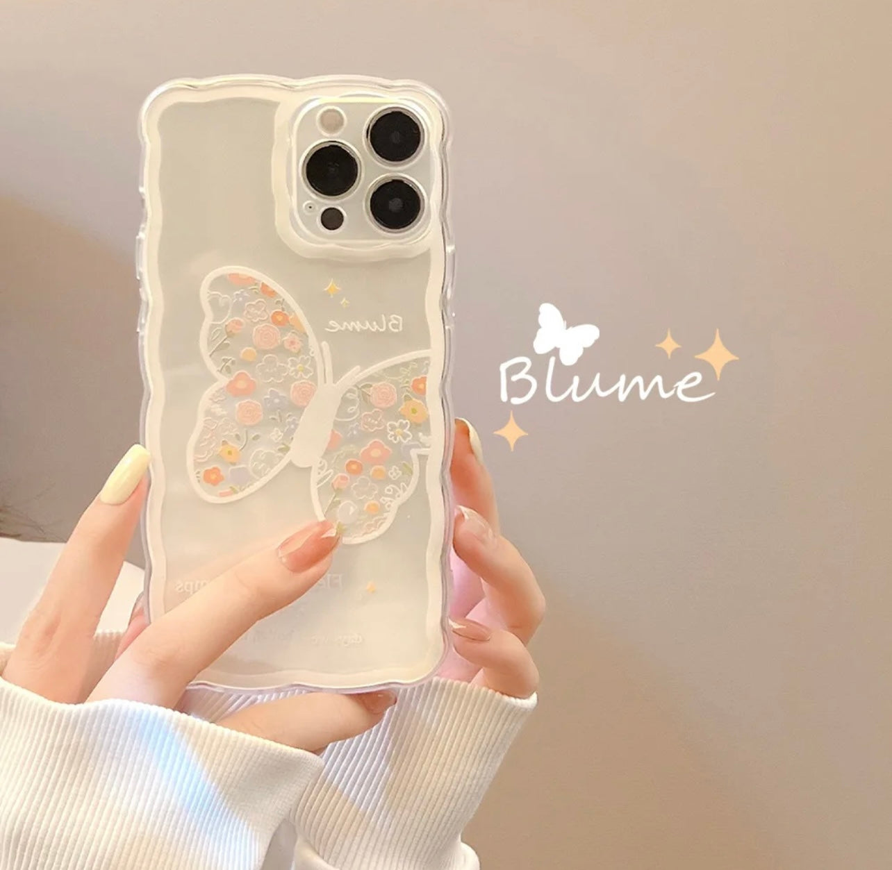 CREATIVE FLOWER AND BUTTERFLY PHONE CASE. - grip