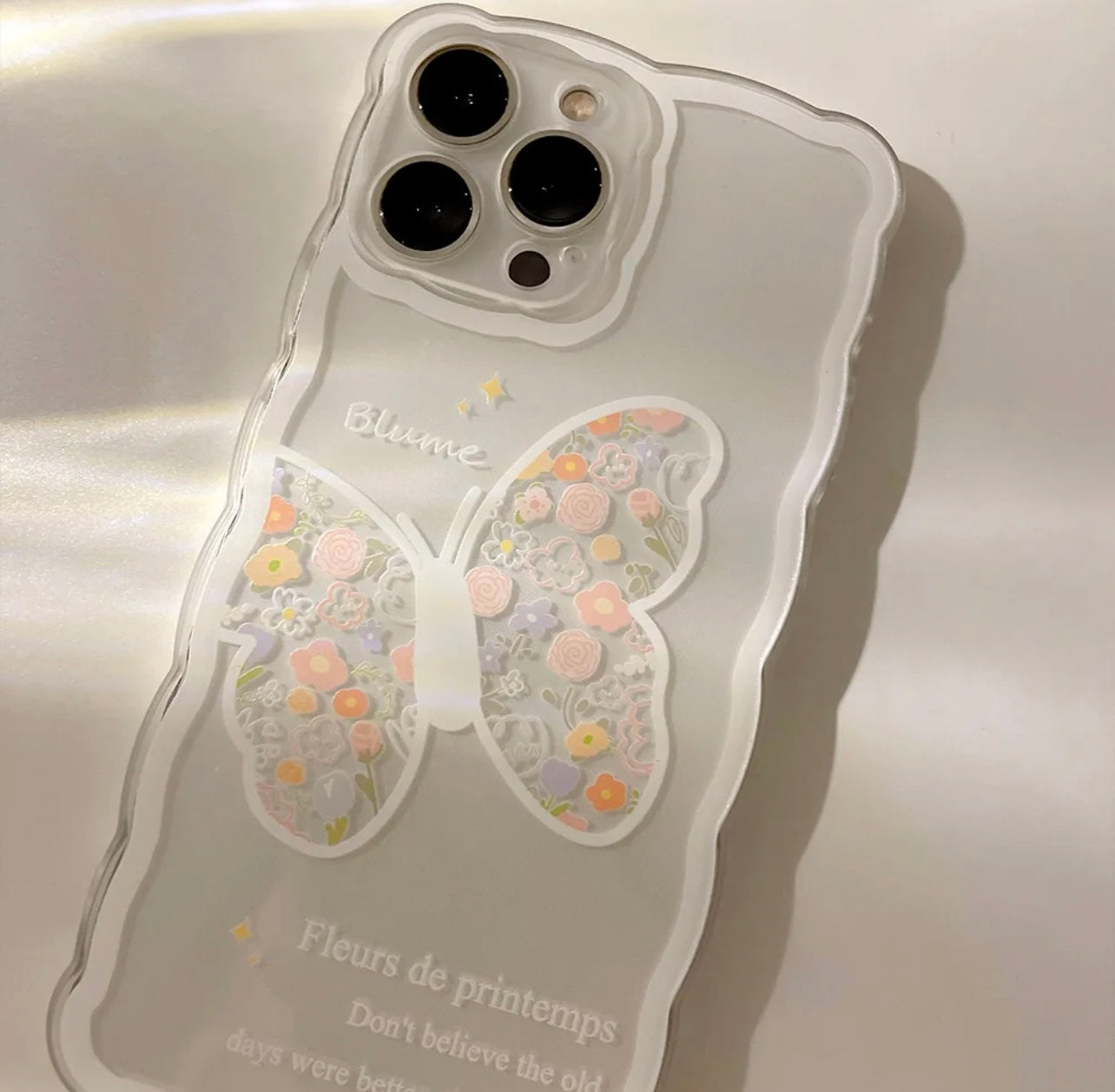 CREATIVE FLOWER AND BUTTERFLY PHONE CASE. - grip