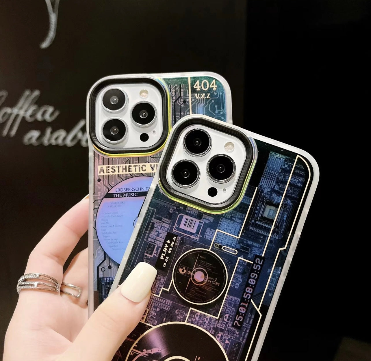 CIRCUIT LASER MATTE TEXTURE PHONE CASE MUSIC CD COLOR SHIFTING - GRIP - grip