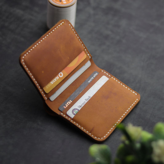 "WENDY MINI " CAMEL RUST WALLET - grip