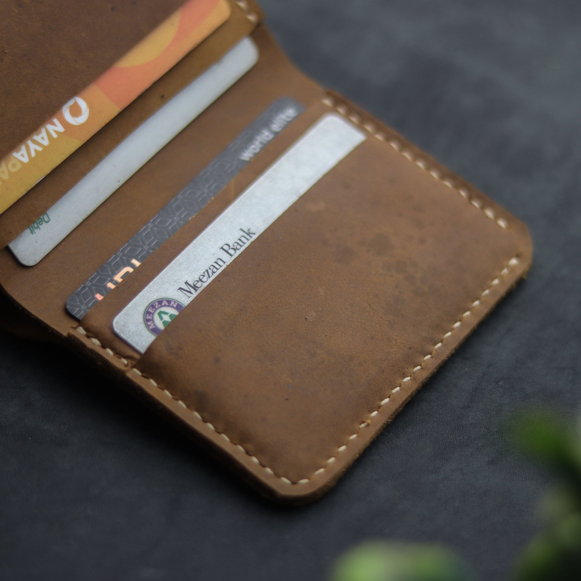 ''WENDY MINI''MUSTARD BROWN WALLET - grip