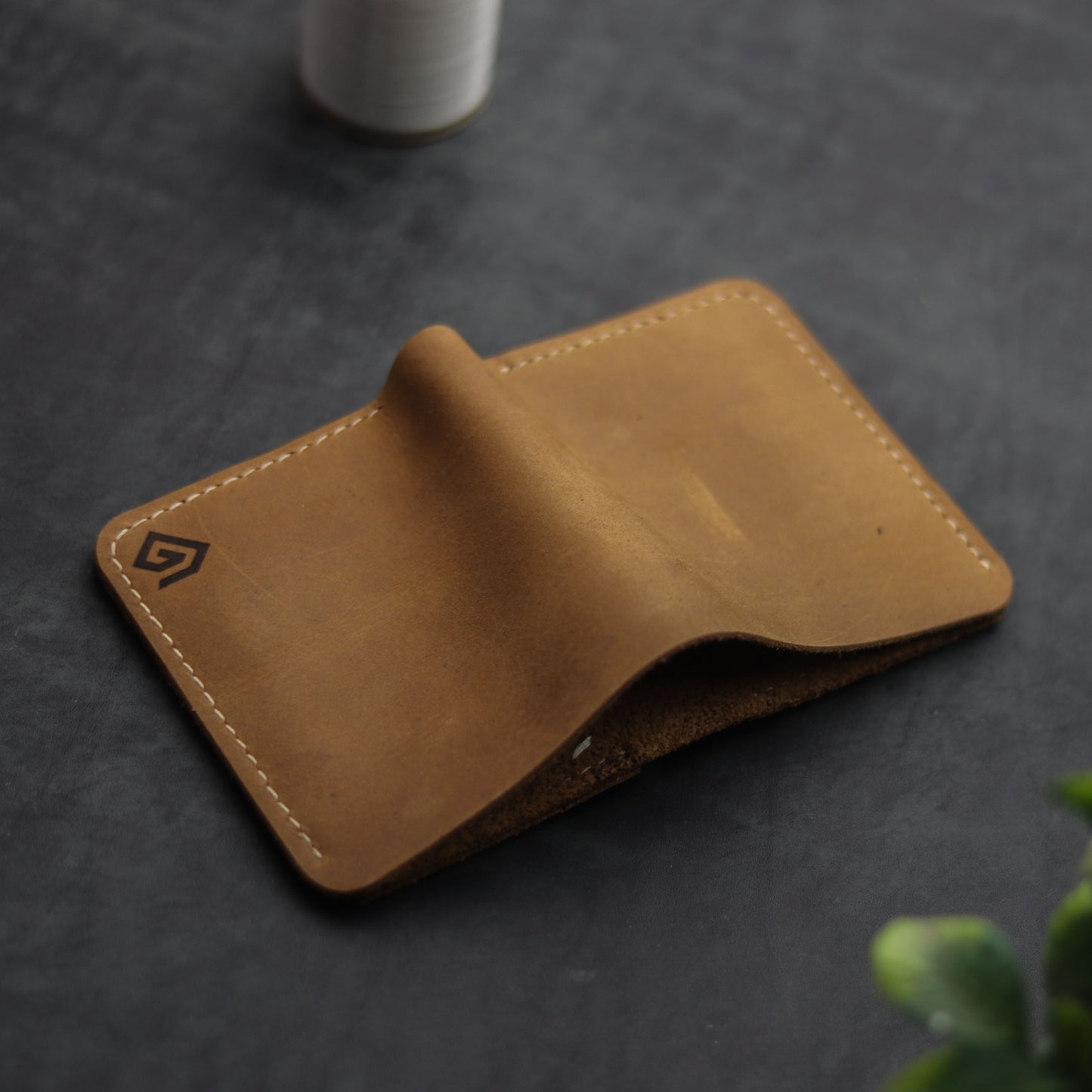 ''WENDY MINI''MUSTARD BROWN WALLET - grip