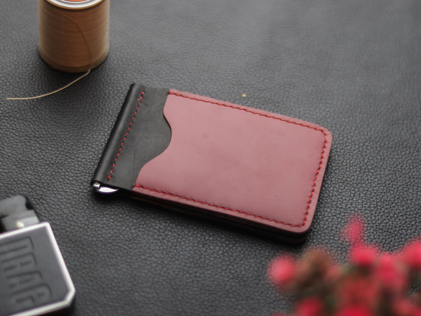 MONEY  CLIP LEATHER WALLET - grip