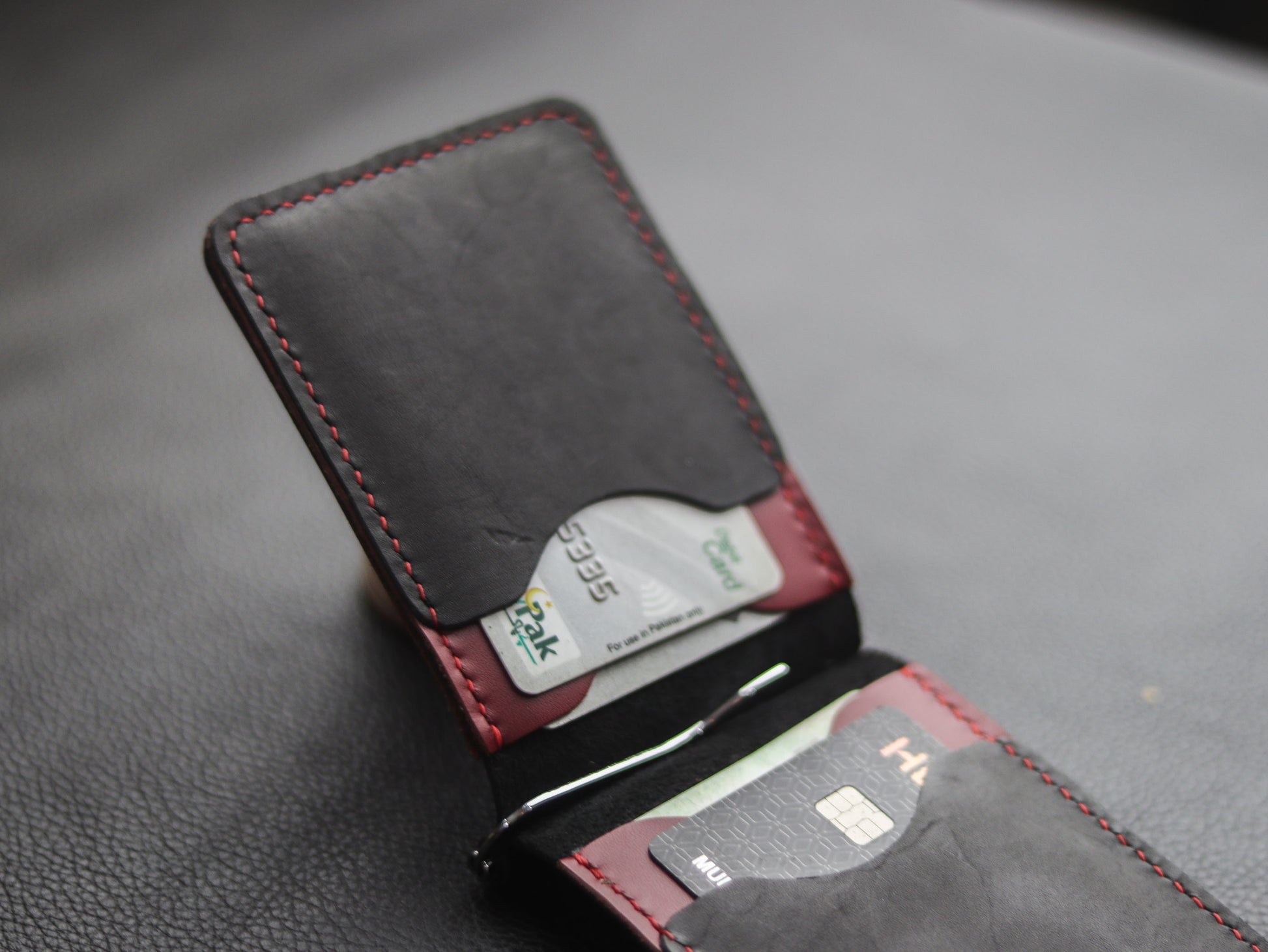 MONEY  CLIP LEATHER WALLET - grip