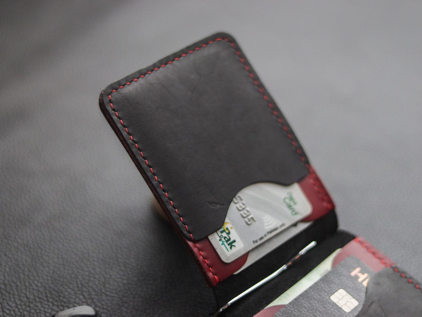 MONEY  CLIP LEATHER WALLET - grip