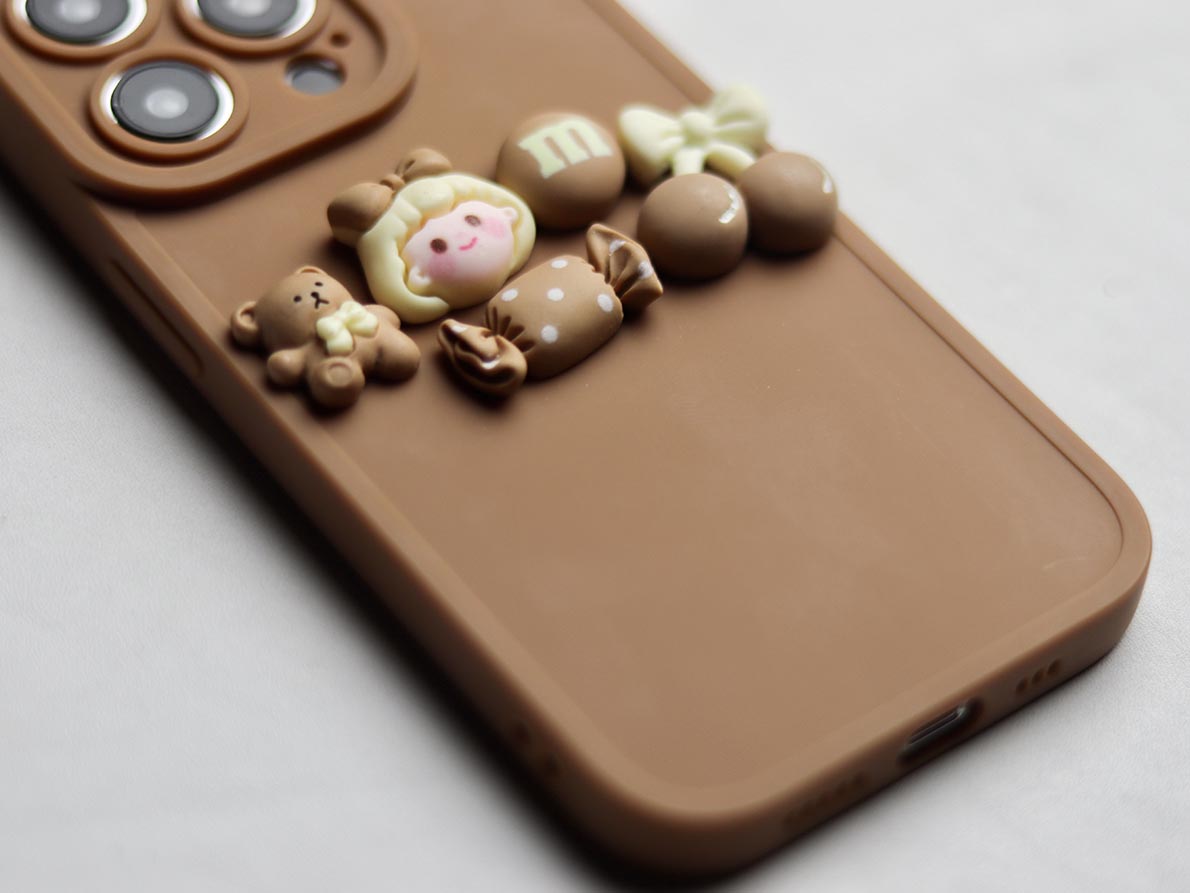 Brown Bear 3D Phone Case. - grip