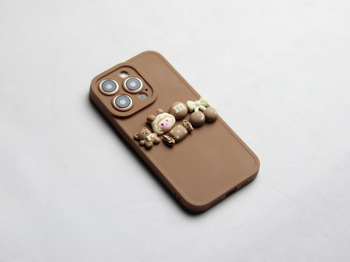 Brown Bear 3D Phone Case. - grip