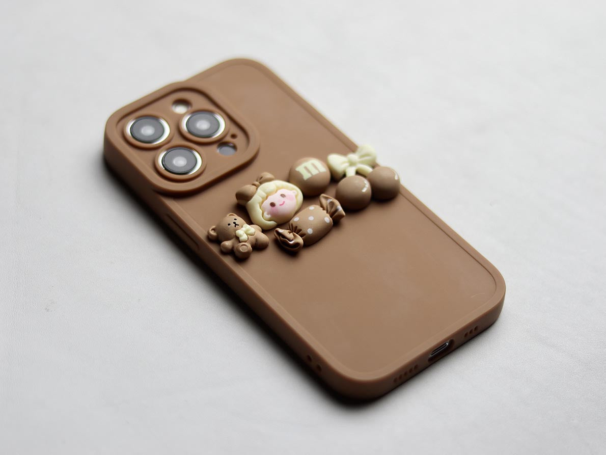 Brown Bear 3D Phone Case. - grip