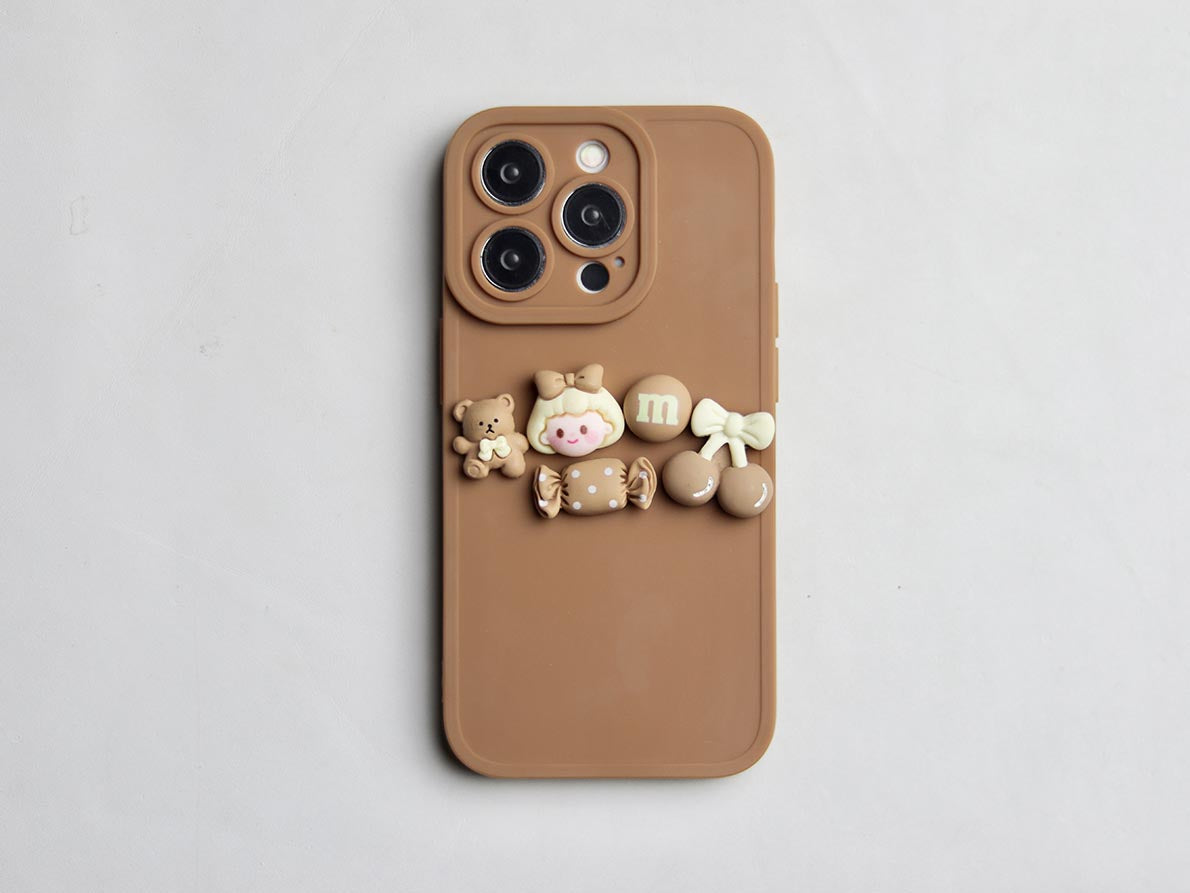 Brown Bear 3D Phone Case. - grip