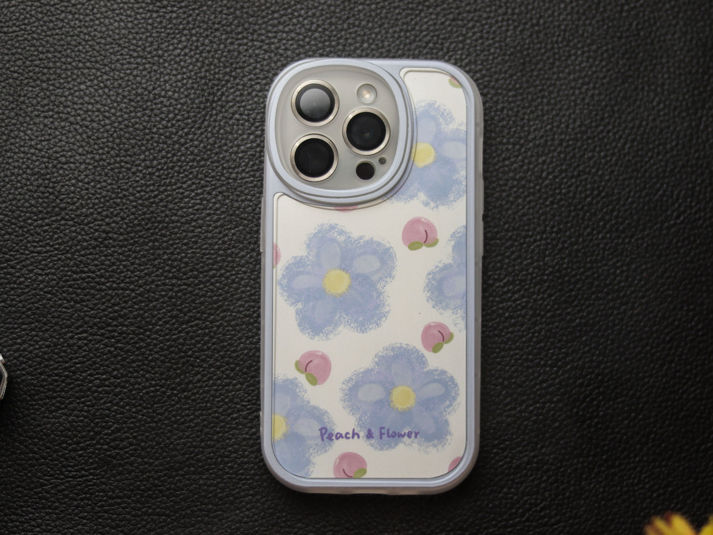 Blue Flower Bow Phone Case - grip