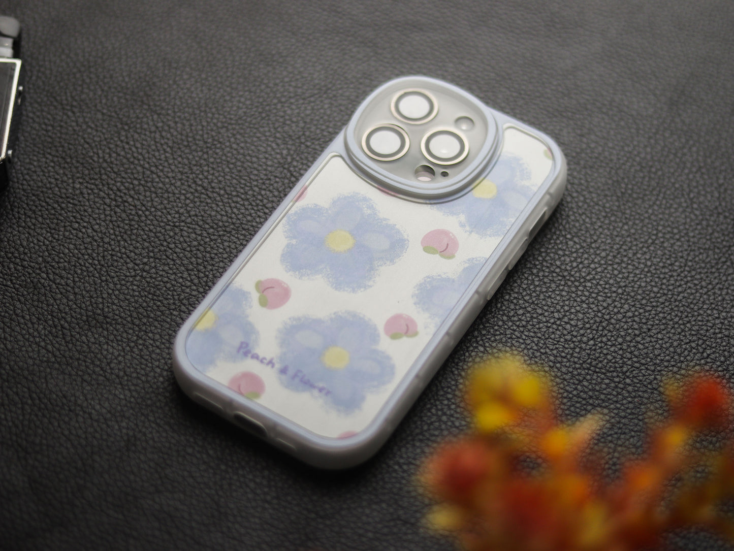 Blue Flower Bow Phone Case - grip