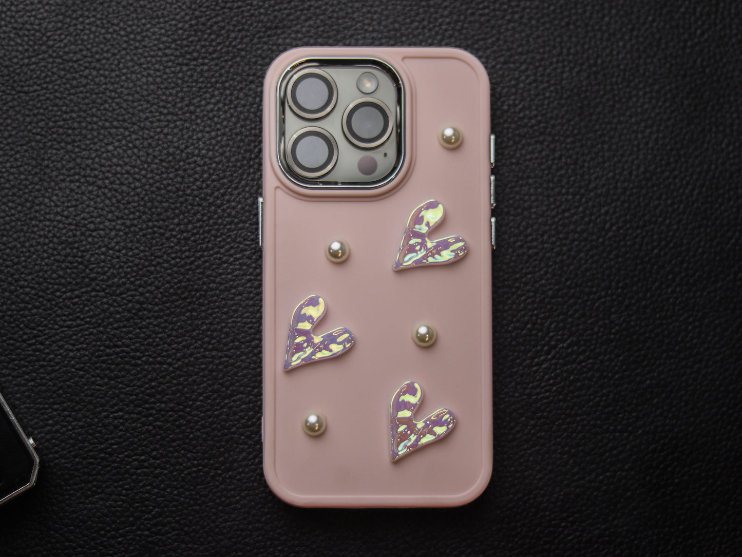 Pink Little Heart Phone Case - grip