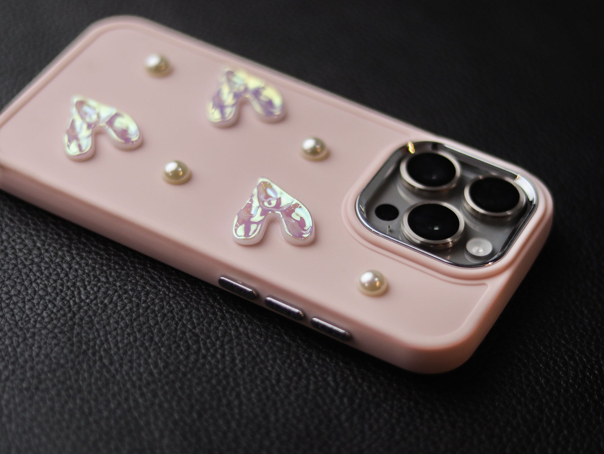 Pink Little Heart Phone Case - grip