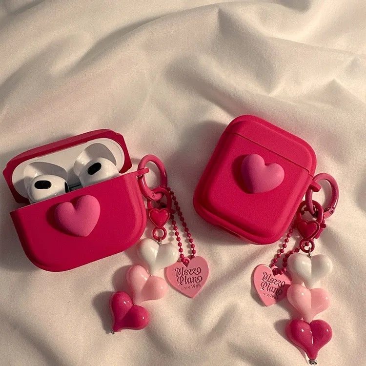 Pink Heart Airpods Case-GRIP