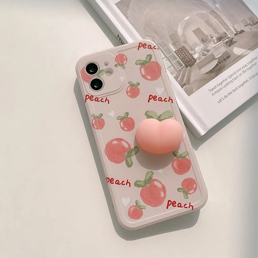 Peach Squishy Phone Case- Grip