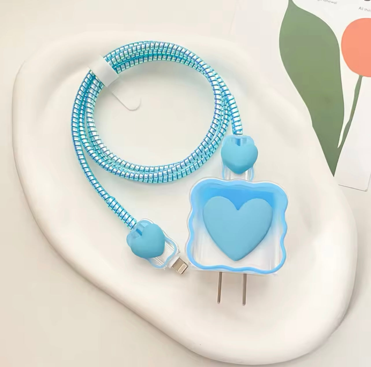 Blue Heart Charger Case-Grip