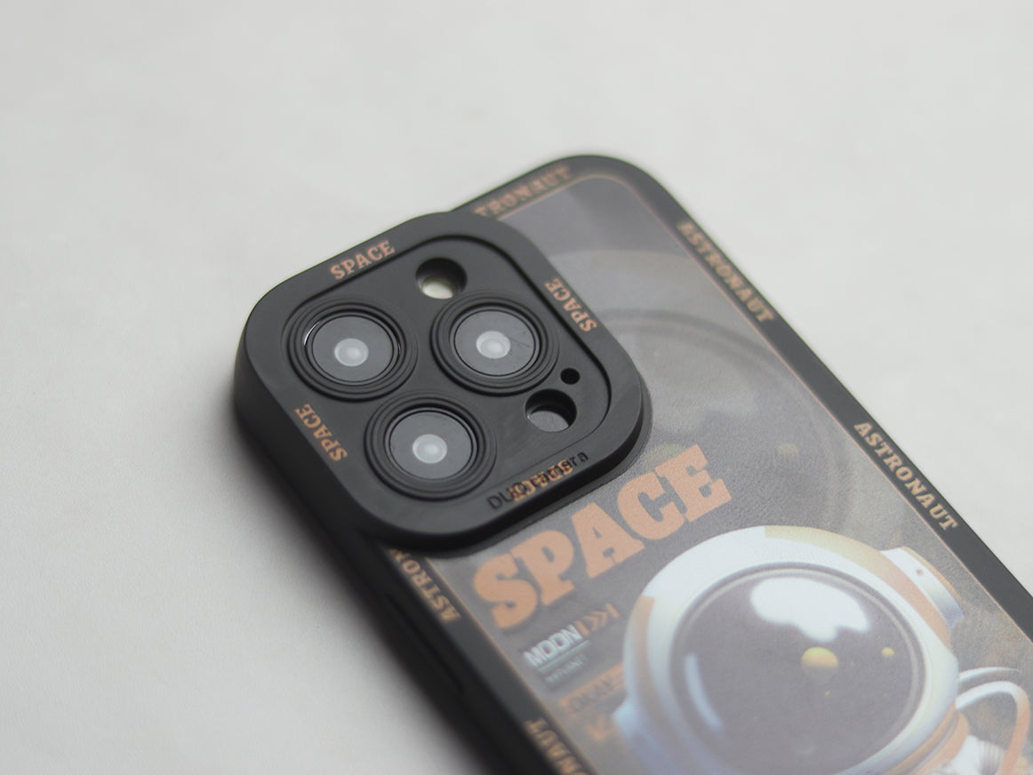 SILICONE ANGEL EYES STAR CIRCLE ASTRONAUT PHONE CASE - GRIP - grip