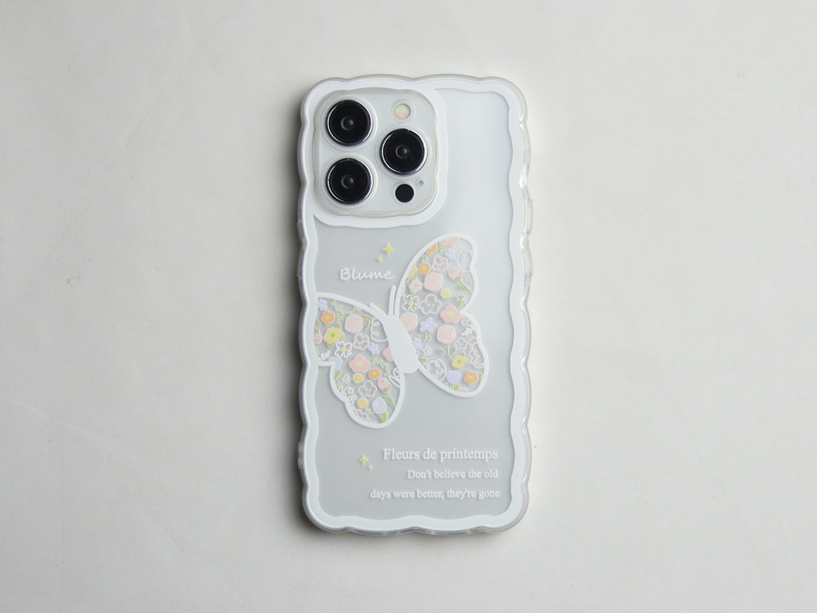 CREATIVE FLOWER AND BUTTERFLY PHONE CASE. - grip