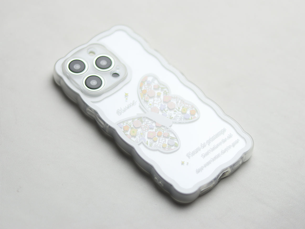 CREATIVE FLOWER AND BUTTERFLY PHONE CASE. - grip