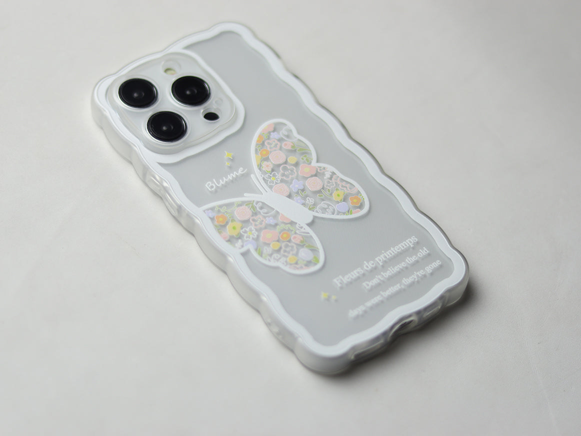 CREATIVE FLOWER AND BUTTERFLY PHONE CASE. - grip