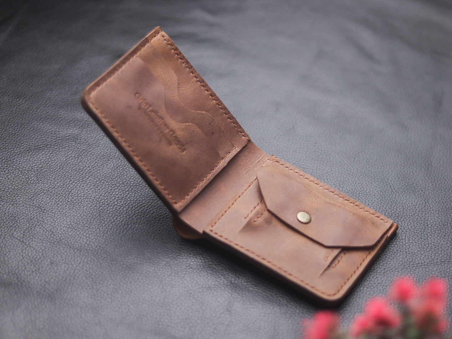 "FORMAL" BI-FOLD WALLET  COFFEE BROWN - grip