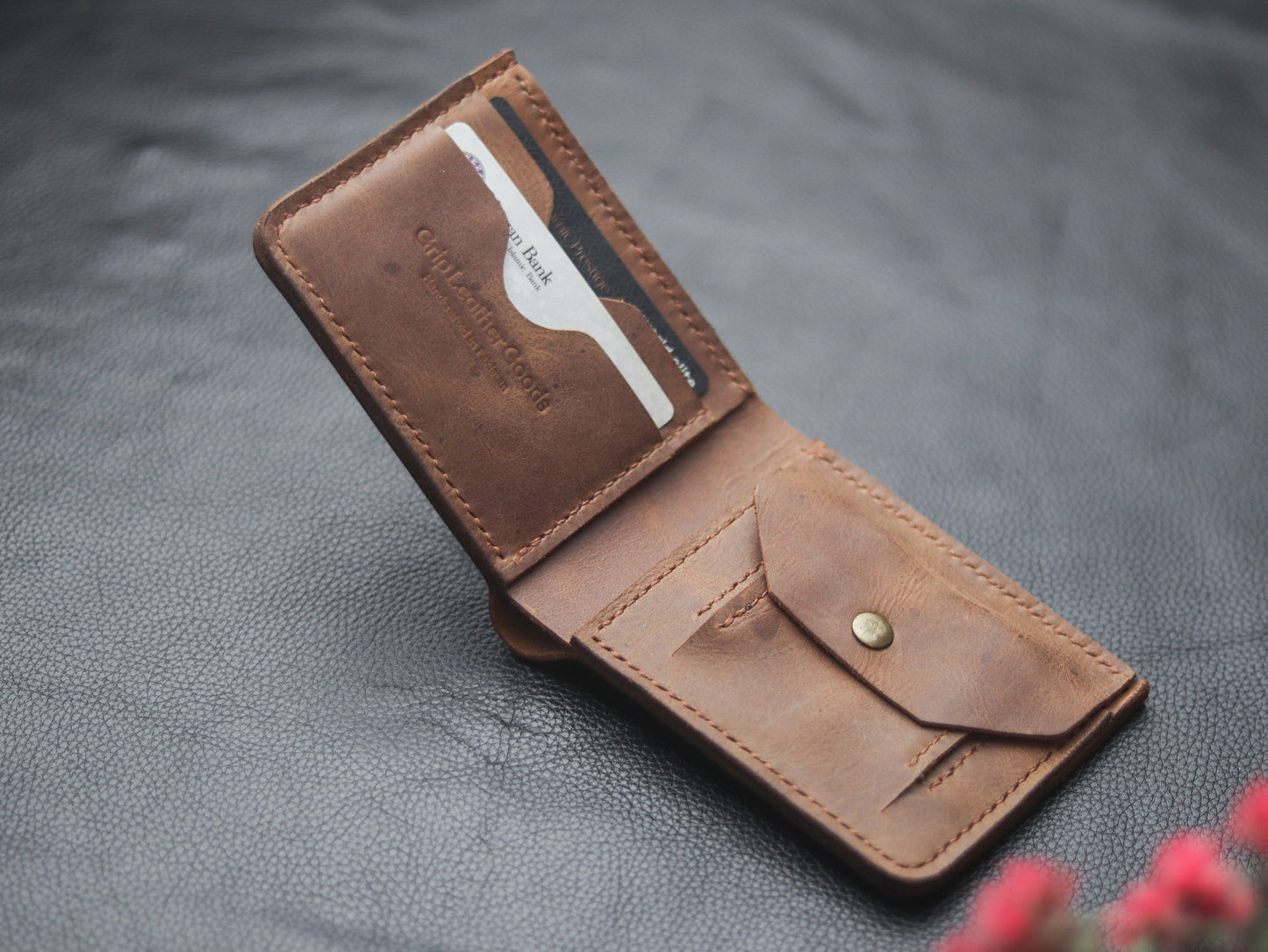 "FORMAL" BI-FOLD WALLET  COFFEE BROWN - grip