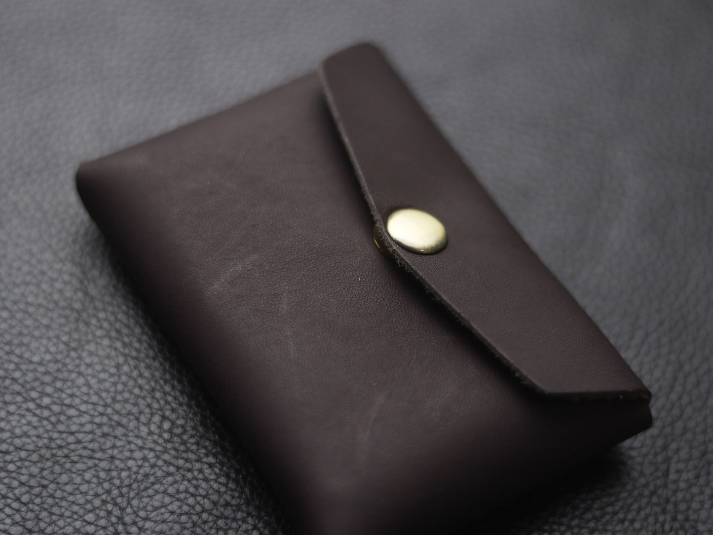 Stitchless minimalist Leather wallet & cardholder Deep Purple