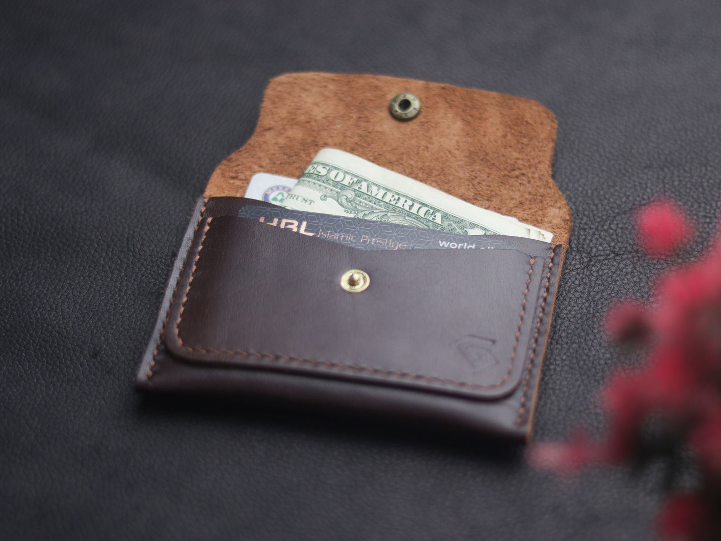 Men's Leather Wallet Dark Brown