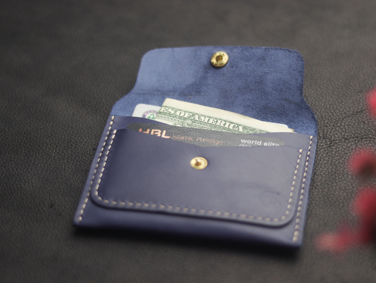 Men's Leather Wallet Blue