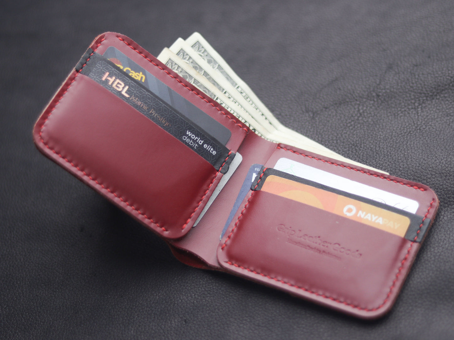 GROOM 2.0 LEATHER WALLET CRIMSON RED