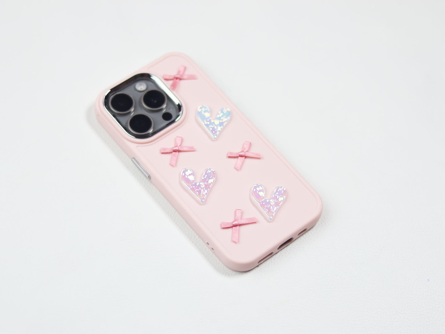 Pink Heart Bow Phone Case-GRIP