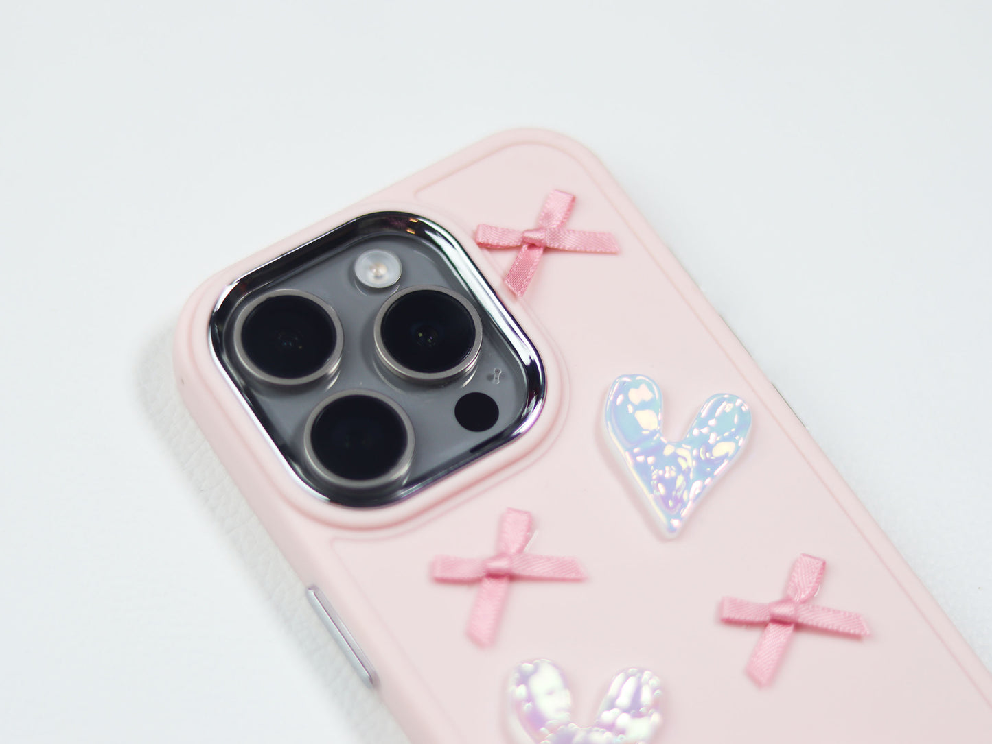 Pink Heart Bow Phone Case-GRIP