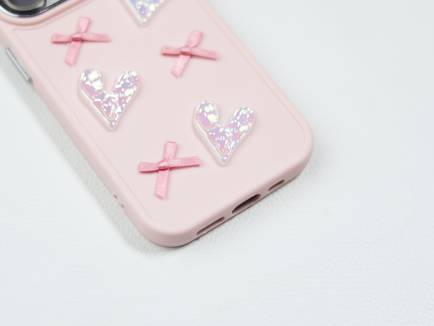 Pink Heart Bow Phone Case-GRIP