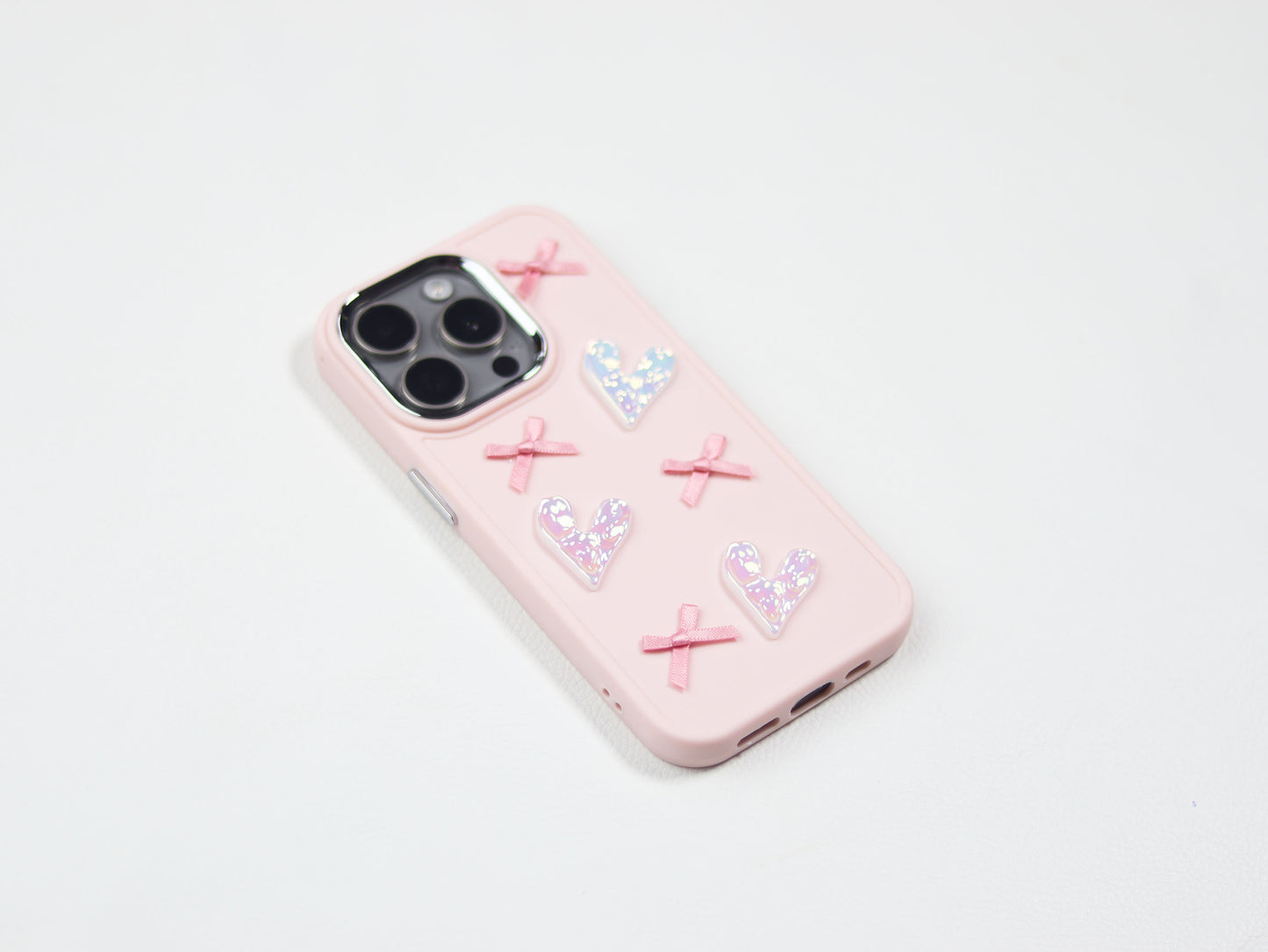 Pink Heart Bow Phone Case-GRIP