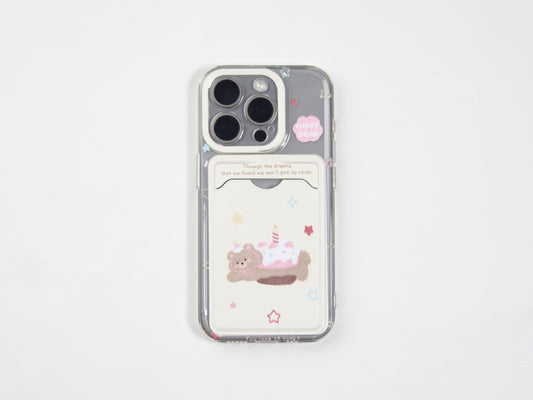 Card Bag Bear Phone Case-GRIP