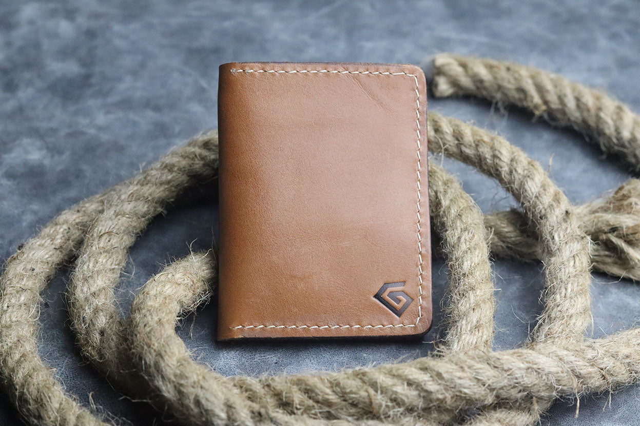 BCH-01 BIFOLD CARD HOLDER - TAN BROWN - grip