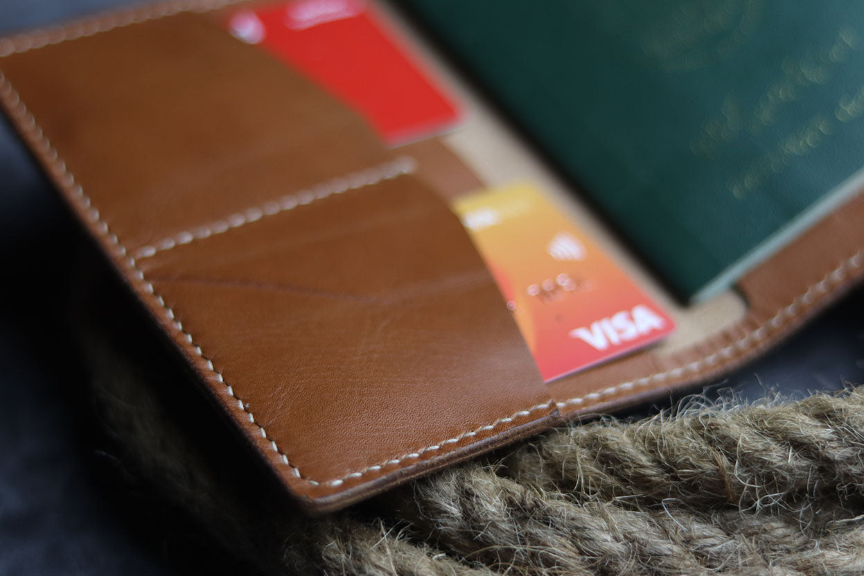 Passport Case-TAN BROWN - grip