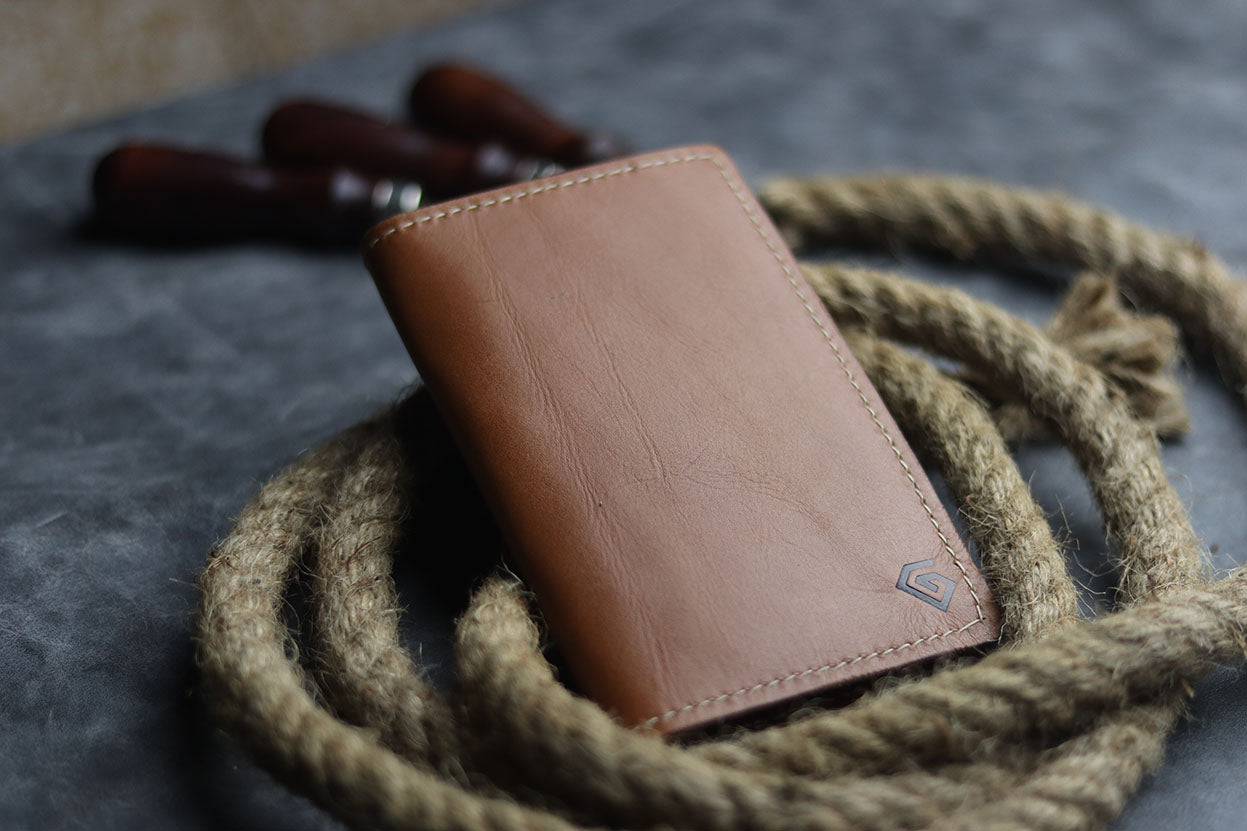 Passport Case-TAN BROWN - grip