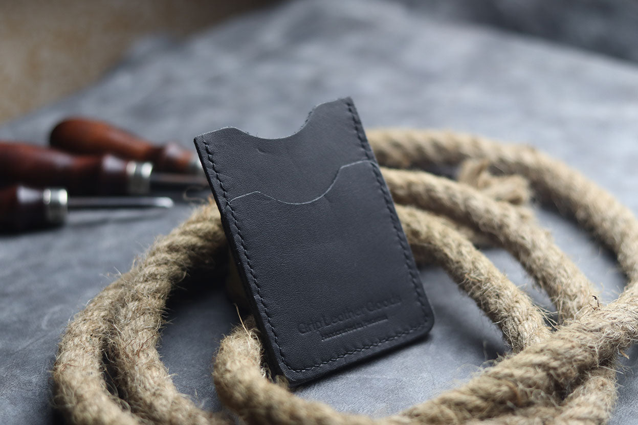 MW-02 MINIMAL WALLET-CHARCOAL BLACK - grip