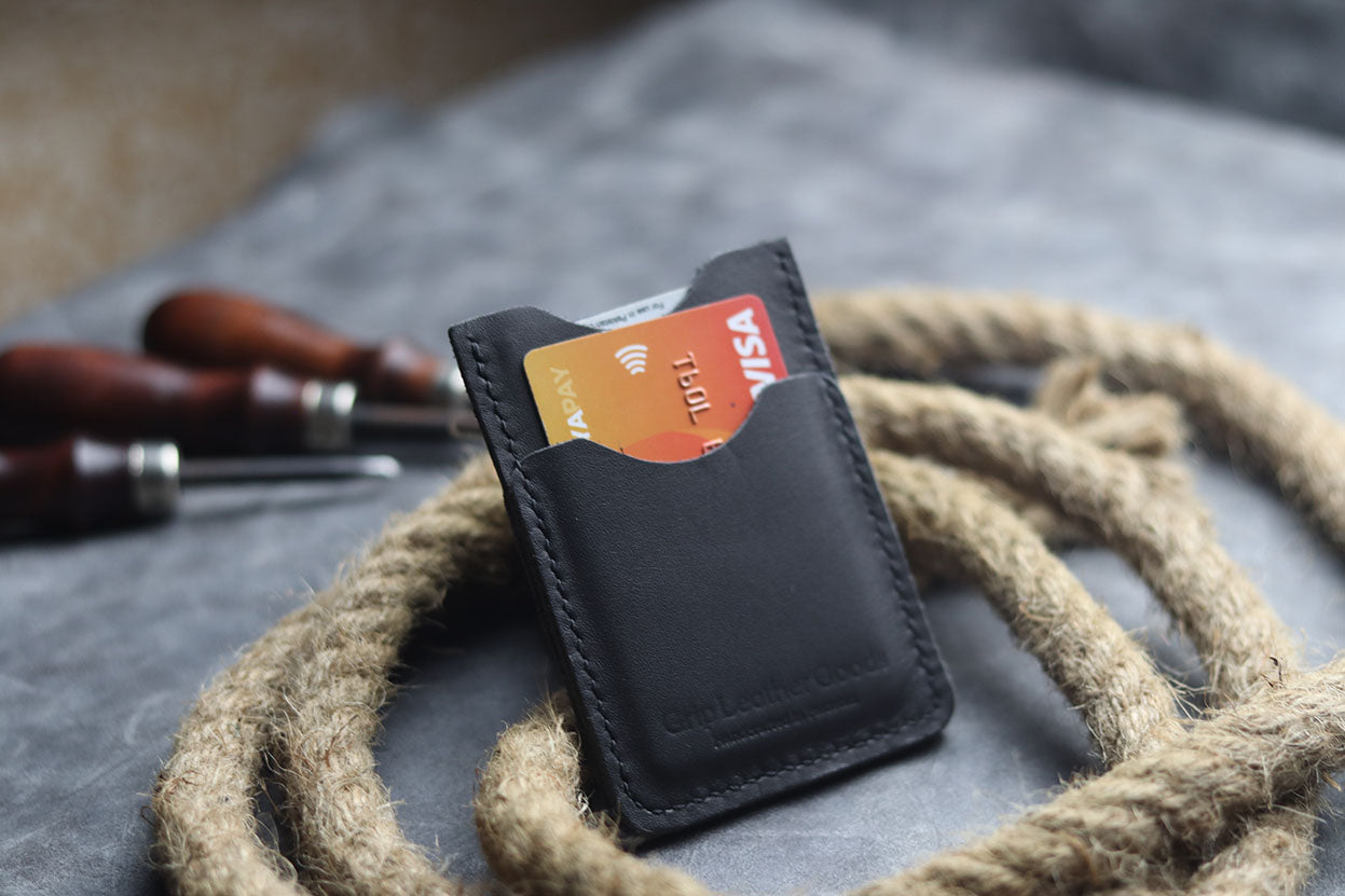 MW-02 MINIMAL WALLET-CHARCOAL BLACK - grip