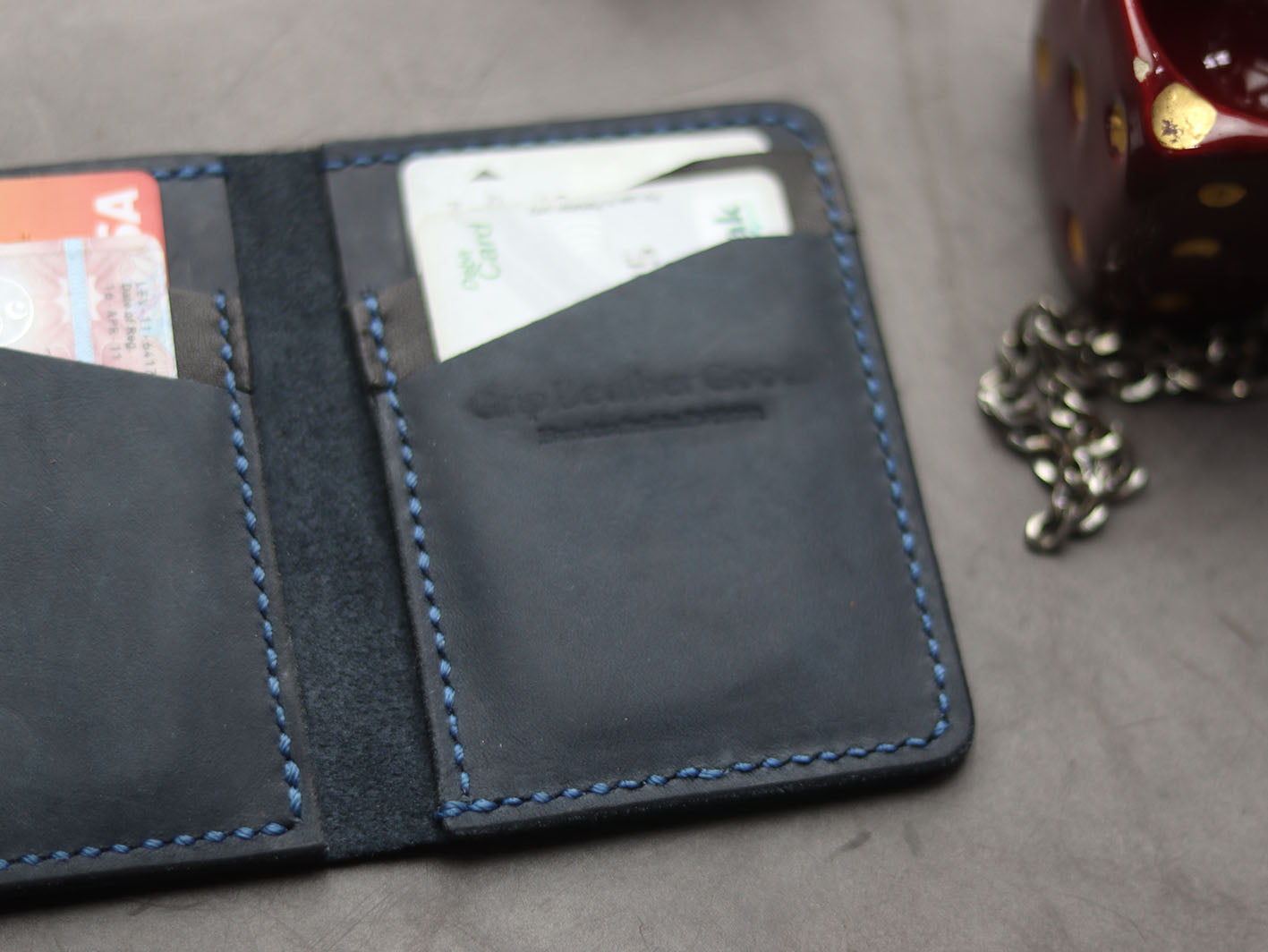 BCH-01 BI-FOLD CARD HOLDER - MIDNIGHT BLUE - grip