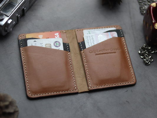 BCH-01 BIFOLD CARD HOLDER - TAN BROWN - grip