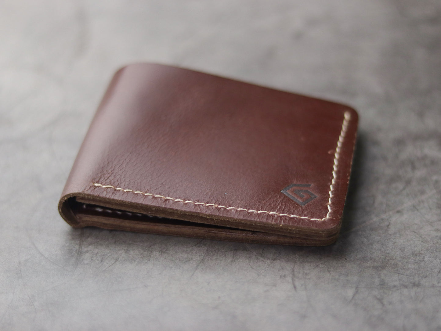 "WALDOR" BI-FOLD LEATHER WALLET - WHISKY BROWN - grip