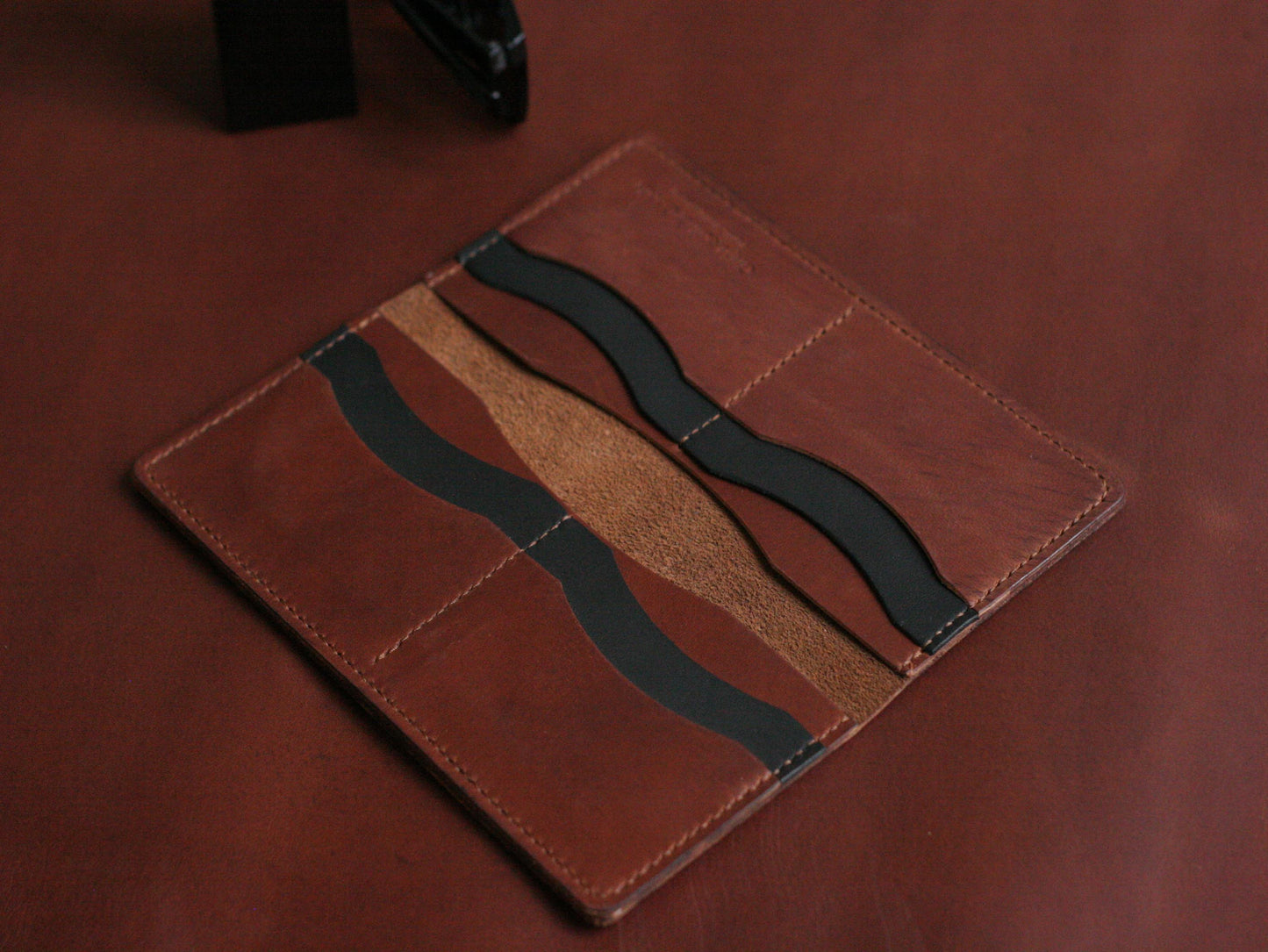 Men's Leather Long Wallet tawny brown