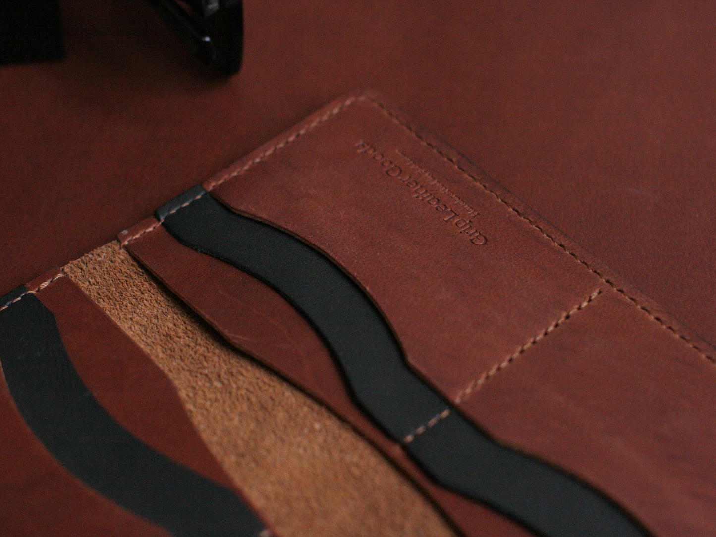 Men's Leather Long Wallet tawny brown