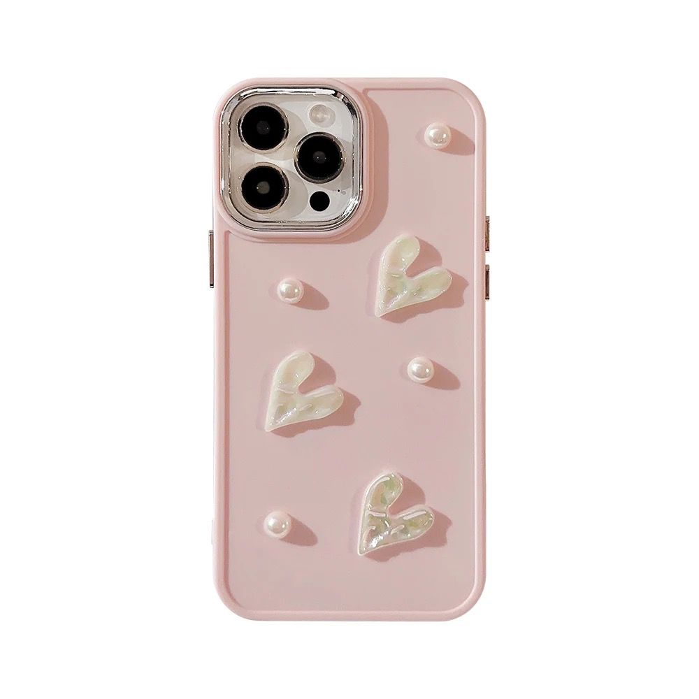 Pink Little Heart Phone Case - grip